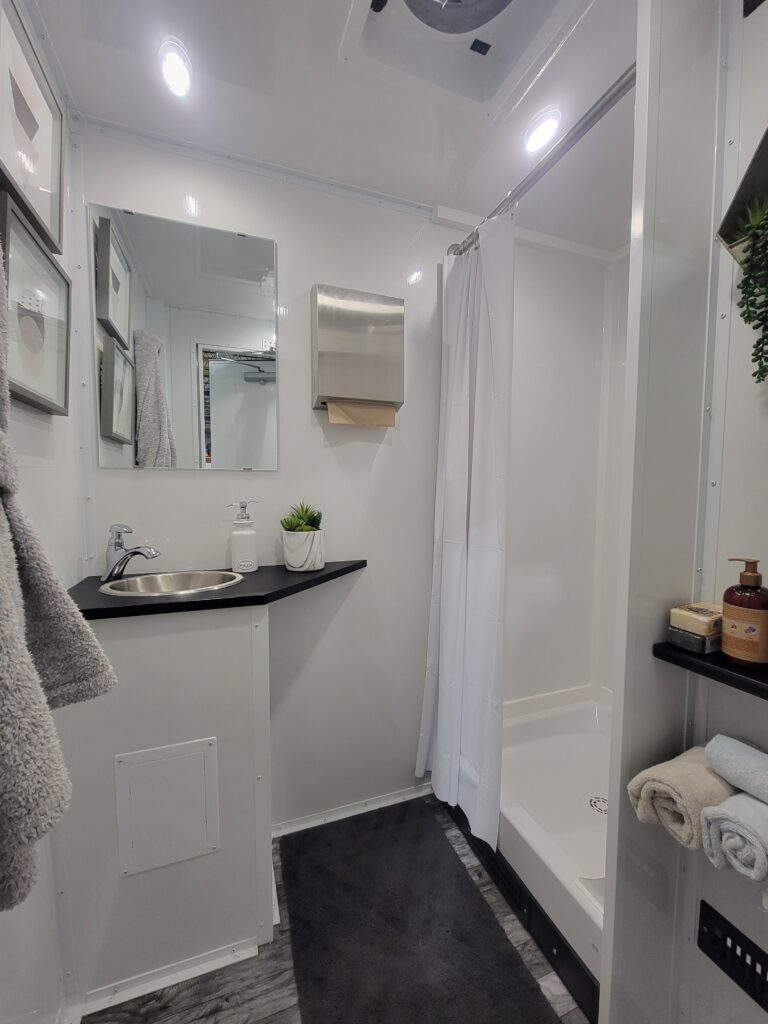 ADA 2 Stall Shower Trailer Inside View - The Lavatory Nor Cal