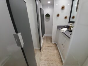 Portable luxury restroom in Victorville