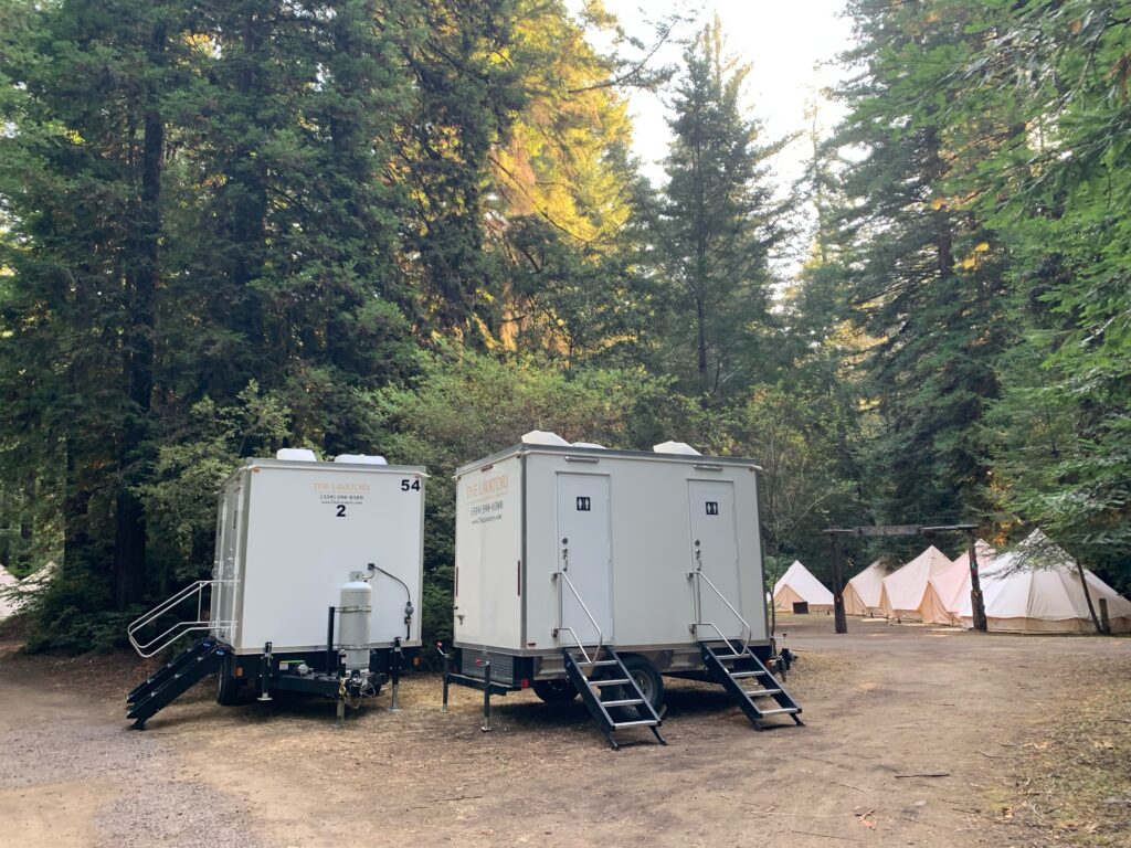 Glamping Shower Trailer Rental - Camping View - The Lavatory Nor Cal