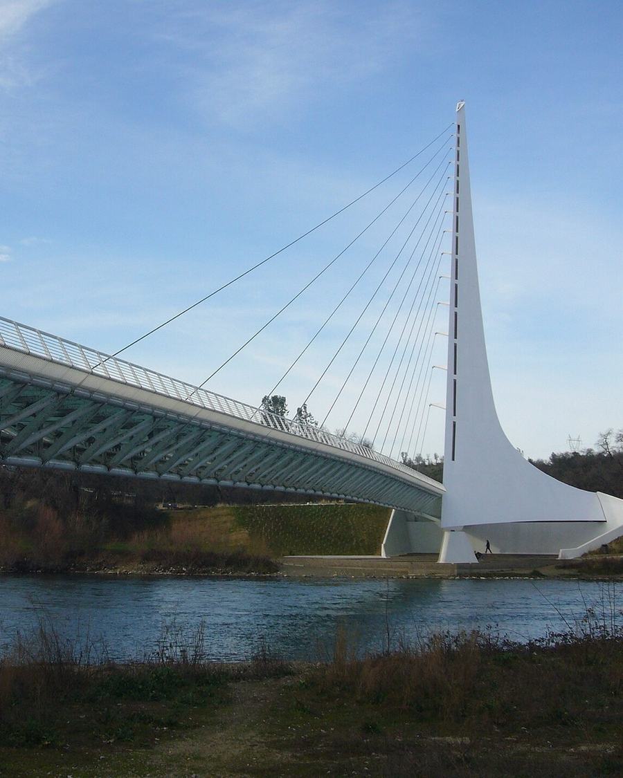 Sundial Bridge over the Sacramento River in Redding, in the North Valley served by The Lavatory NorCal