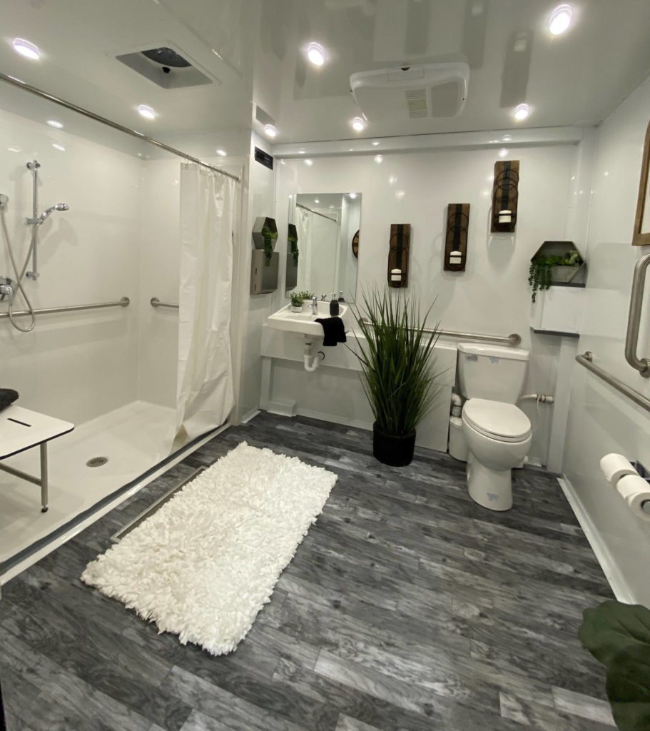 Restroom trailer on a holiday Markets and Pop-Ups booking, East Contra Costa County
