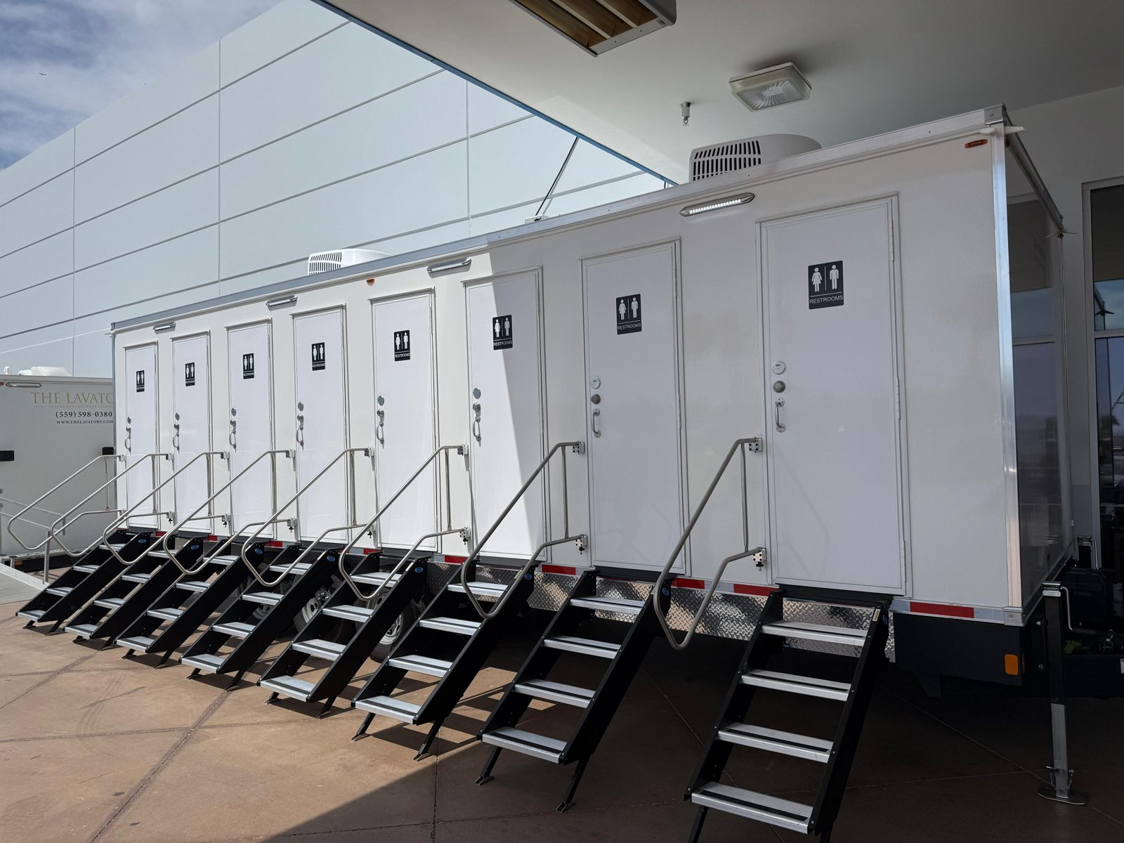 Lavatory 8-Station Private Restroom Trailer on site at Findlay Chevrolet