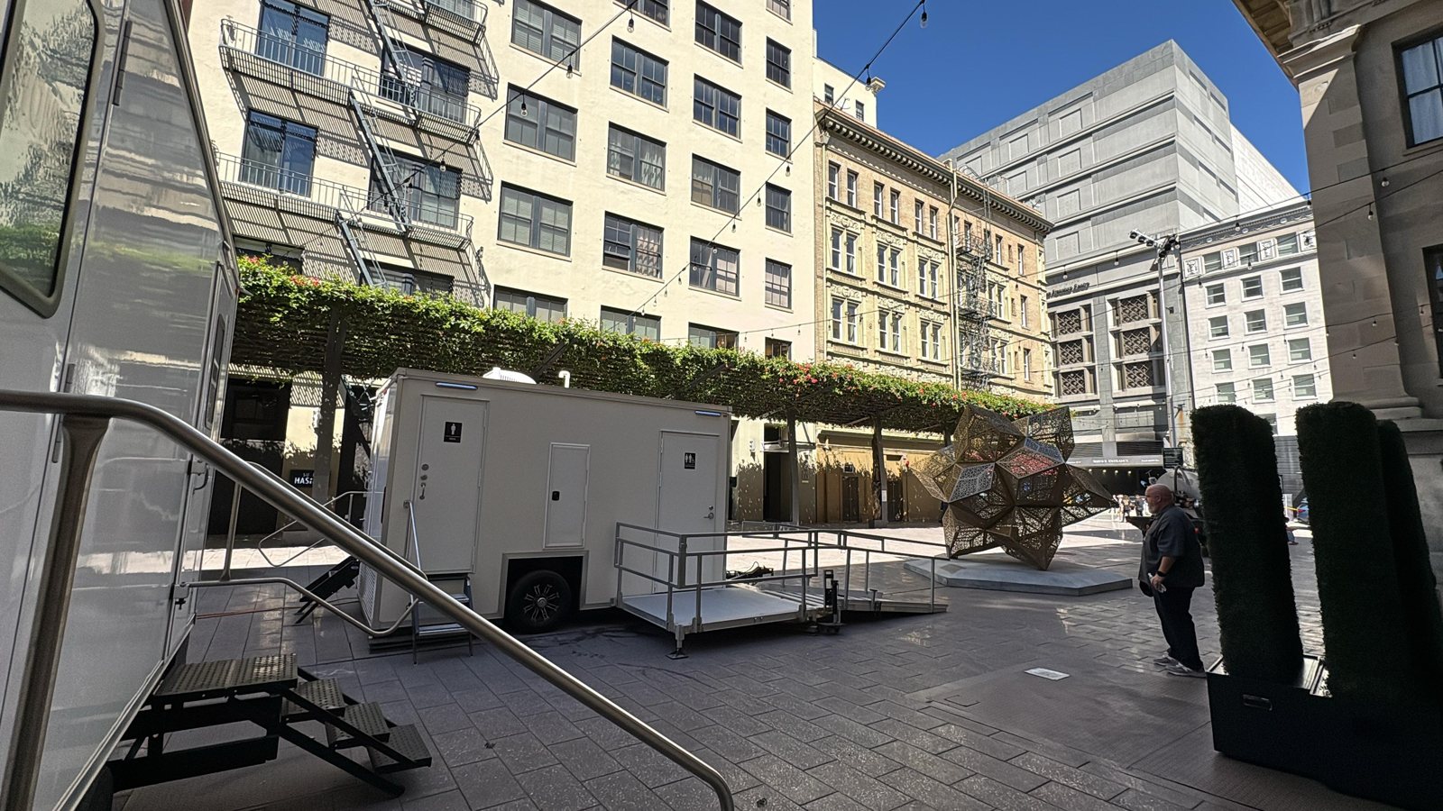 ADA + 2 Restroom Trailer staged for greater Sacramento County events