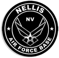 Nellis Air Force Base logo, a customer served by our Citrus Heights restroom trailer rentals