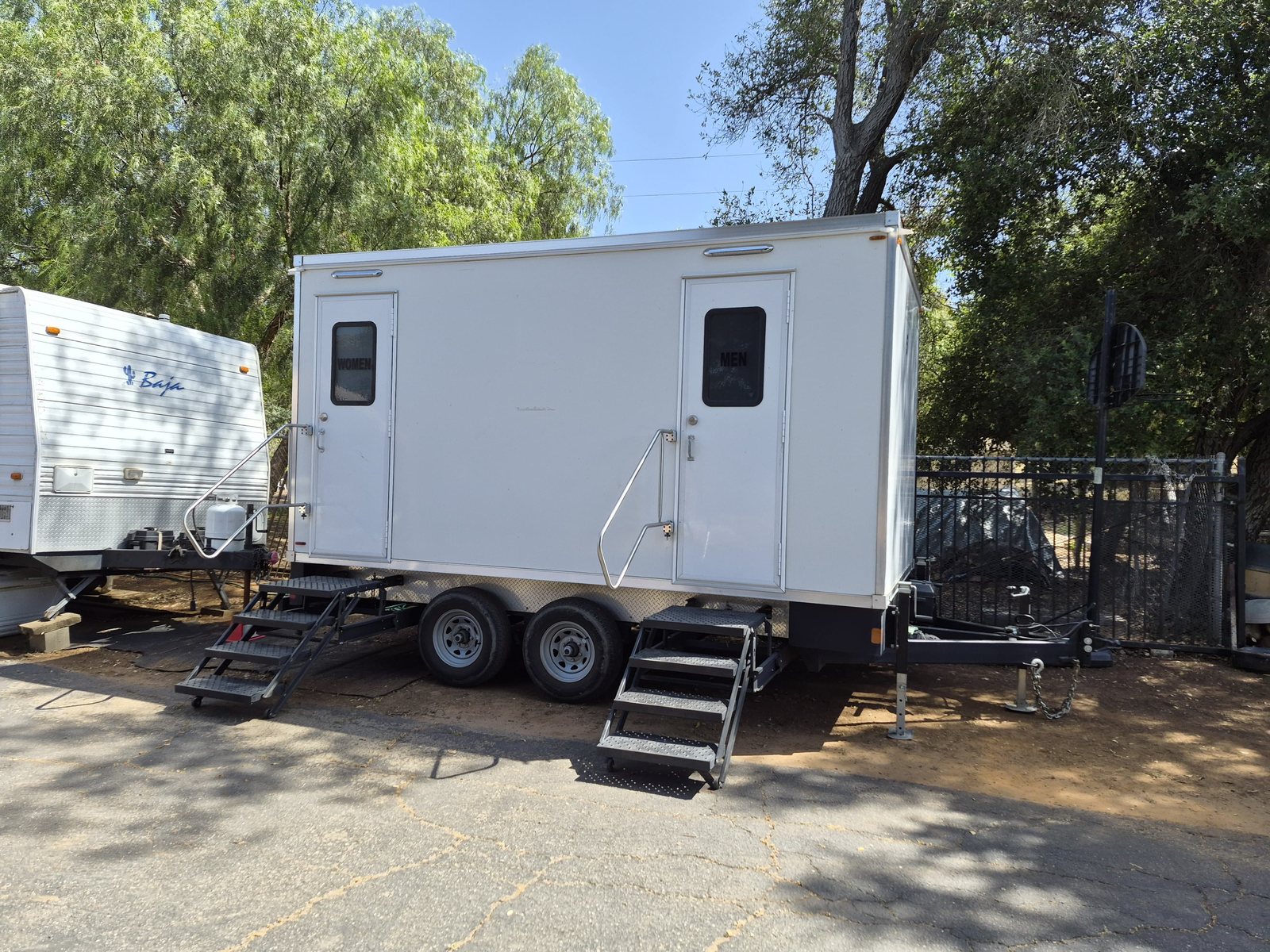 Luxury restroom trailer on a national brand's site between Citrus Heights and Orangevale